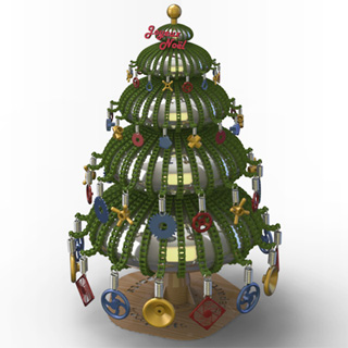 The winning Xmas tree of the 2008 contest
